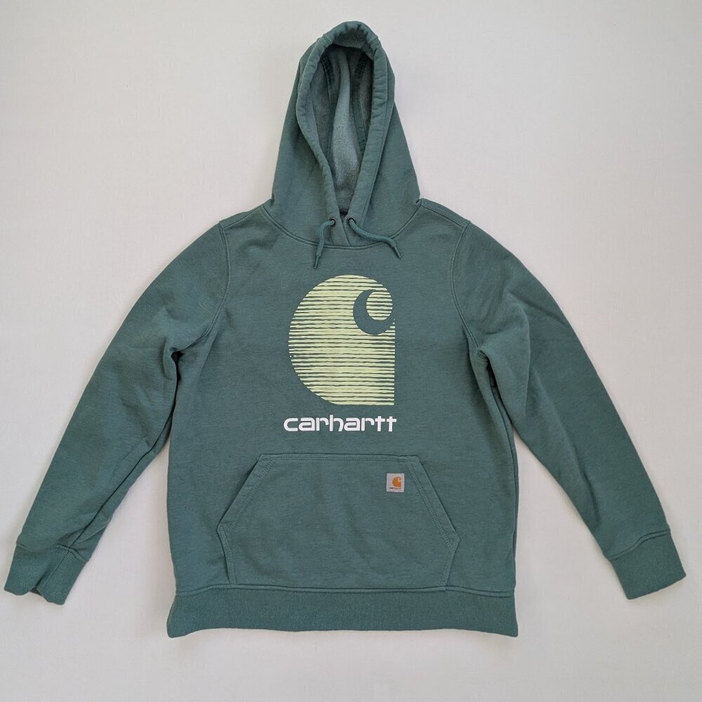 Carhartt Rain Defender Green Hoodie Sweatshirt Women's Size L - Picture 3 of 10
